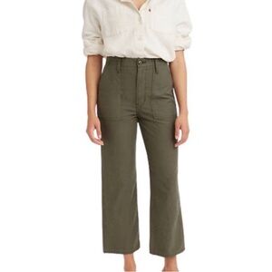 Levi’s Ribcage Straight Green Women Pants